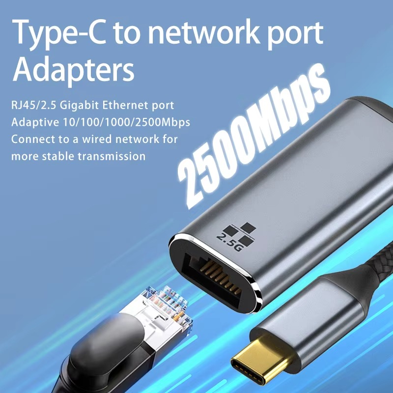 USB C í RJ45 2,5 Gígabita Ethernet Millistykki