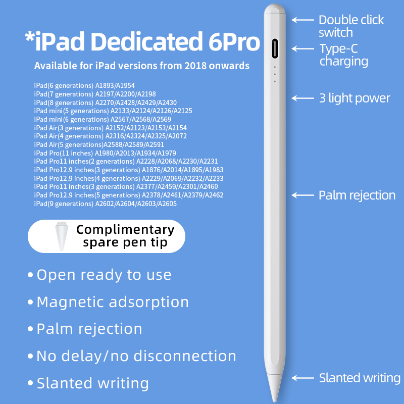 Snertipenna fyrir Apple iPad 2018 eða nýrri - Image 3
