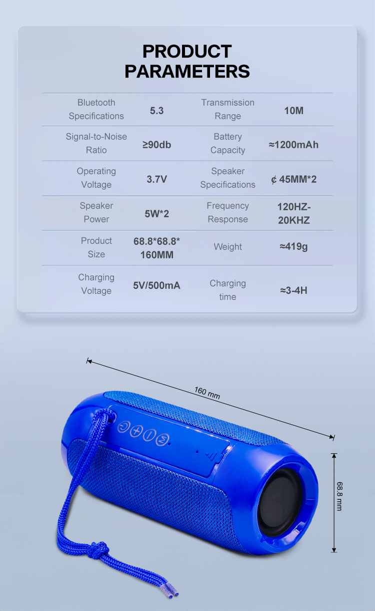 Hágæða ferðahátalari með Bluetooth og vatnsvörn fyrir utandyra - Image 10