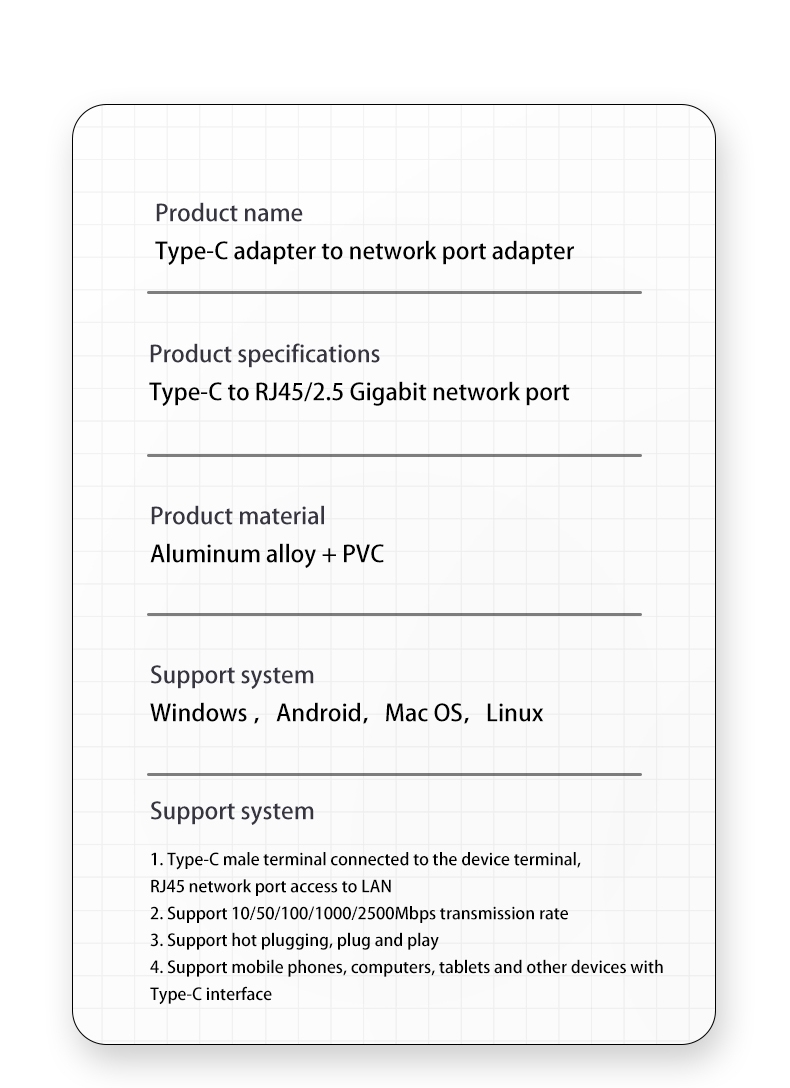 USB C í RJ45 2,5 Gígabita Ethernet Millistykki - Image 2