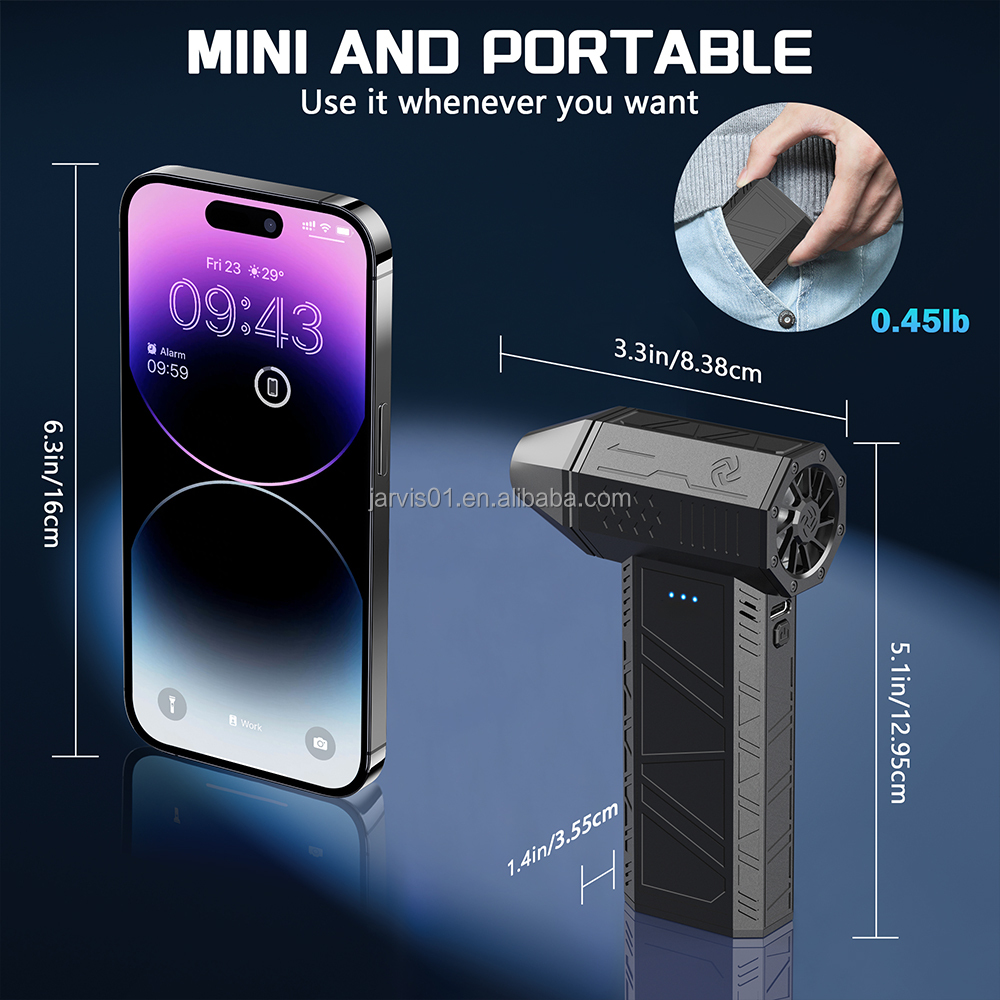 Jarvis X3 mini rafmagns loftblásari og rykhreinsitæki - Image 15