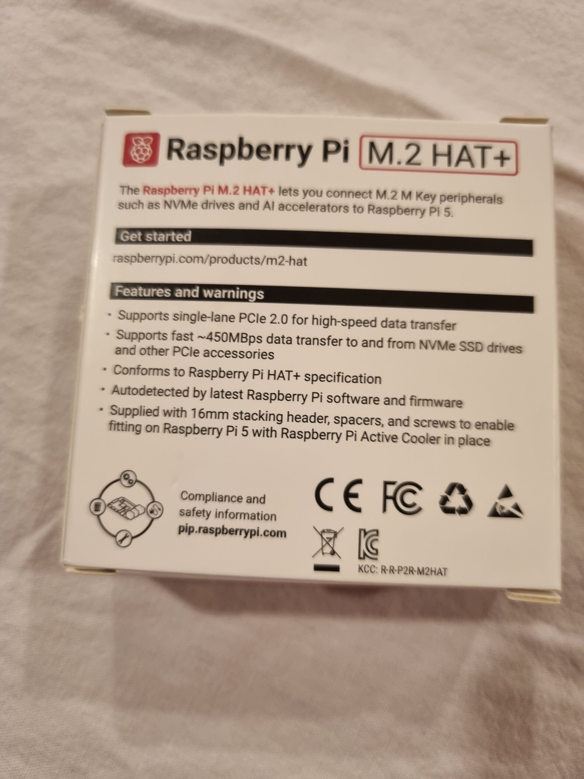 Opinber Raspberry Pi M.2 HAT